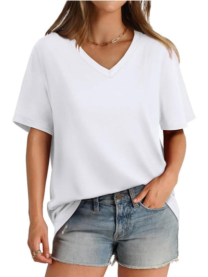 Womens V Neck Short Sleeve T Shirts