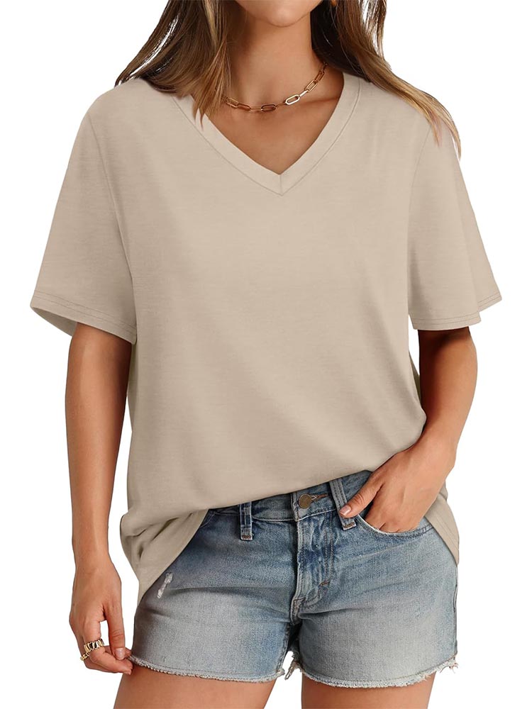 Womens V Neck Short Sleeve T Shirts