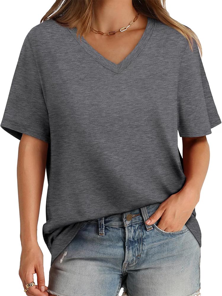 Womens V Neck Short Sleeve T Shirts