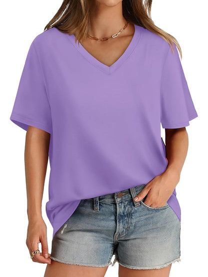 Womens V Neck Short Sleeve T Shirts
