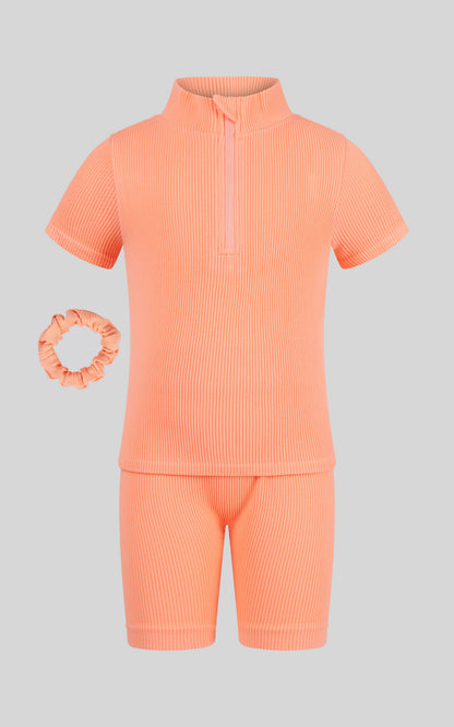 90 Degree by Reflex Toddler Girls Rib Seamless Top & Short Set