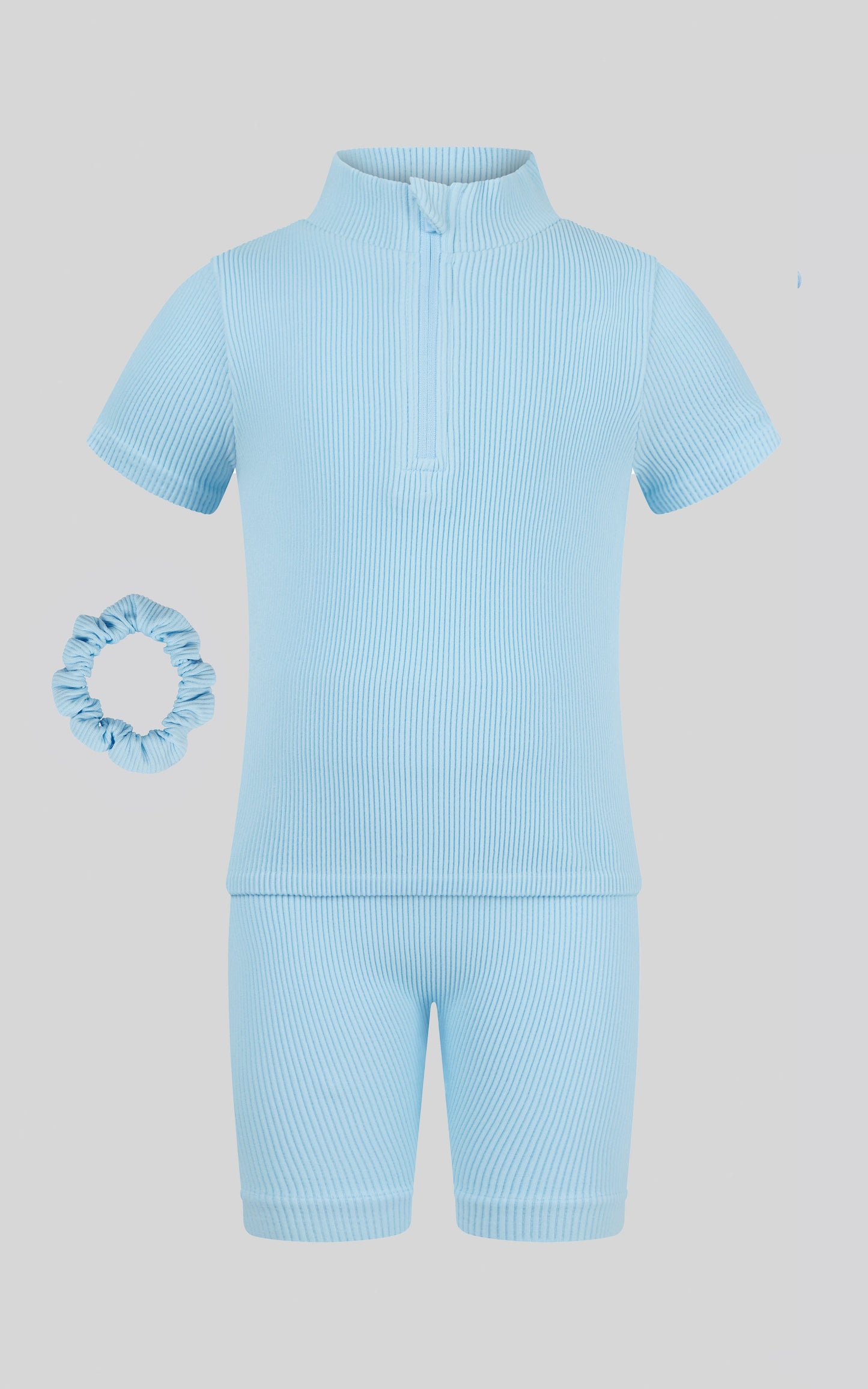 90 Degree by Reflex 4-6X Rib Seamless Top & Short & Scrunchie Set