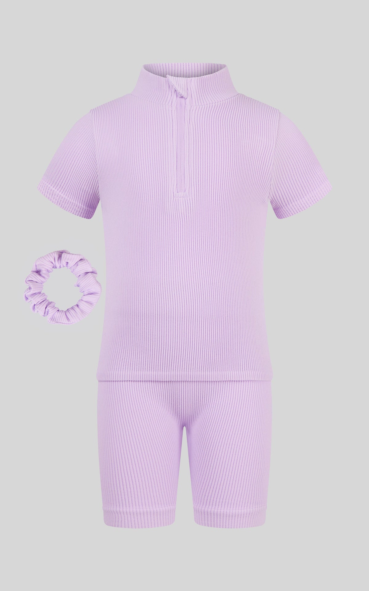 90 Degree by Reflex 4-6X Rib Seamless Top & Short & Scrunchie Set