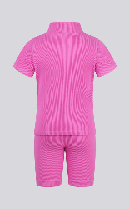 90 Degree by Reflex Toddler Girls Rib Seamless Top & Short Set