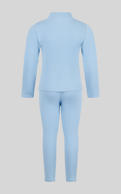 90 Degree by Reflex 4-6x Girls 3 PC Half Zip Long Sleeve + Legging + Scrunchie Set