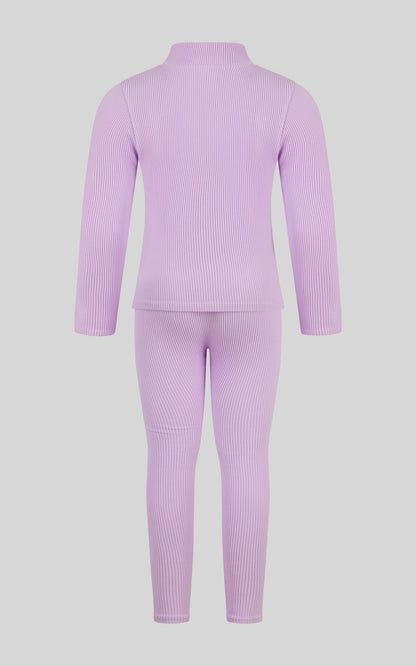 90 Degree by Reflex 4-6x Girls 3 PC Half Zip Long Sleeve + Legging + Scrunchie Set