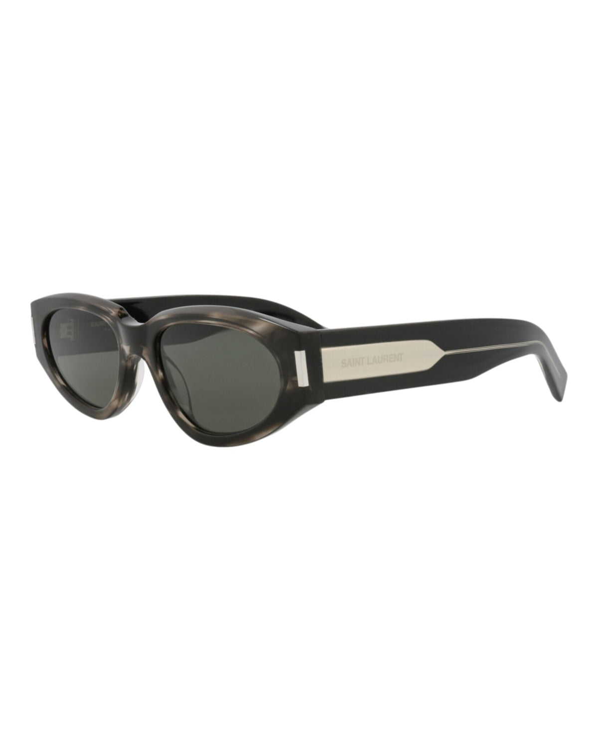 Saint Laurent Round-Frame Recycled Acetate Sunglasses