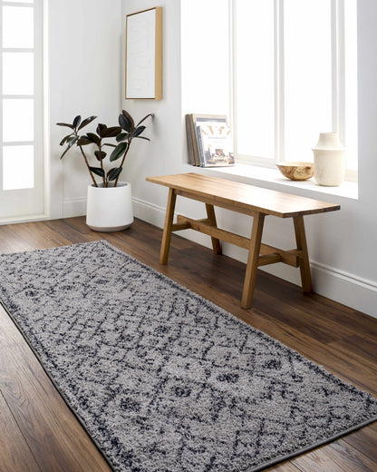 Elyes Gray Washable Area Rug - Clearance