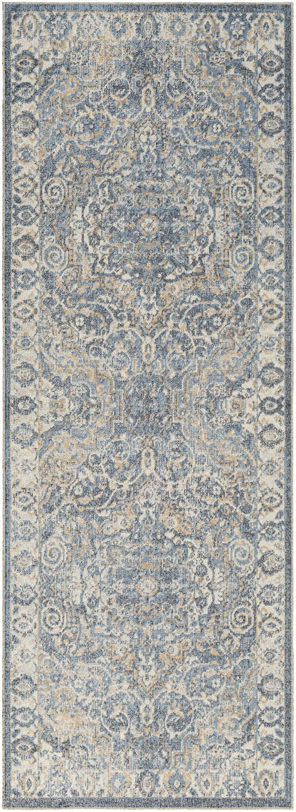 Aurum Blue Washable Area Rug - Clearance