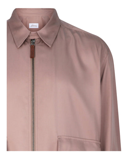 Brioni Point-Collar Bomber Jacket