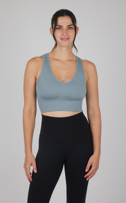 90 Degree by Reflex 2 PK Ribbed V-Neck Tank Top