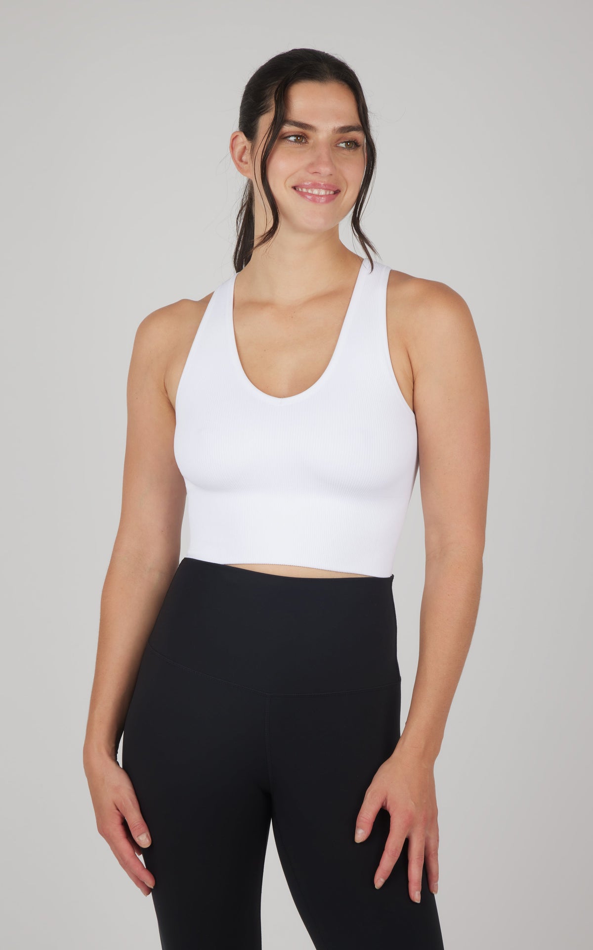 90 Degree by Reflex 2 PK Ribbed V-Neck Tank Top