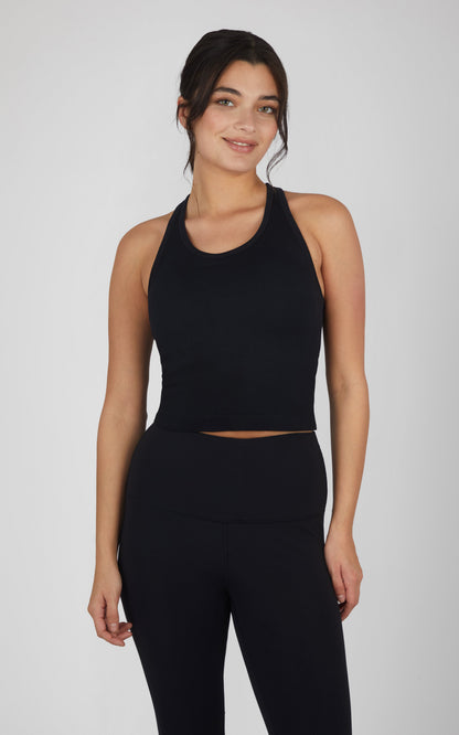 90 Degree by Reflex Ribbed Tank with Padded Bra