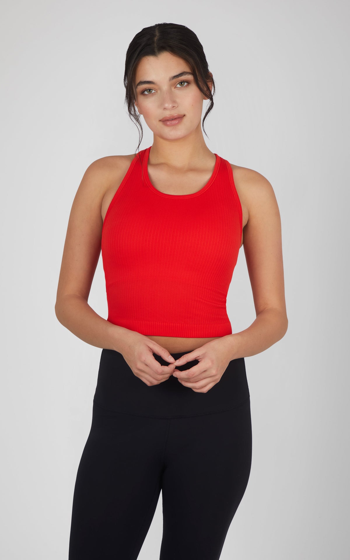 90 Degree by Reflex Ribbed Tank with Padded Bra