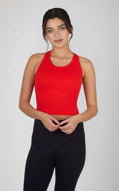90 Degree by Reflex Ribbed Tank with Padded Bra
