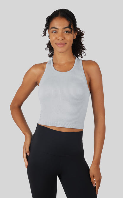 90 Degree by Reflex Ribbed Tank with Padded Bra