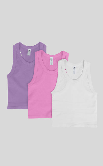 90 Degree by Reflex 3 PK Ribbed Racerback Tank