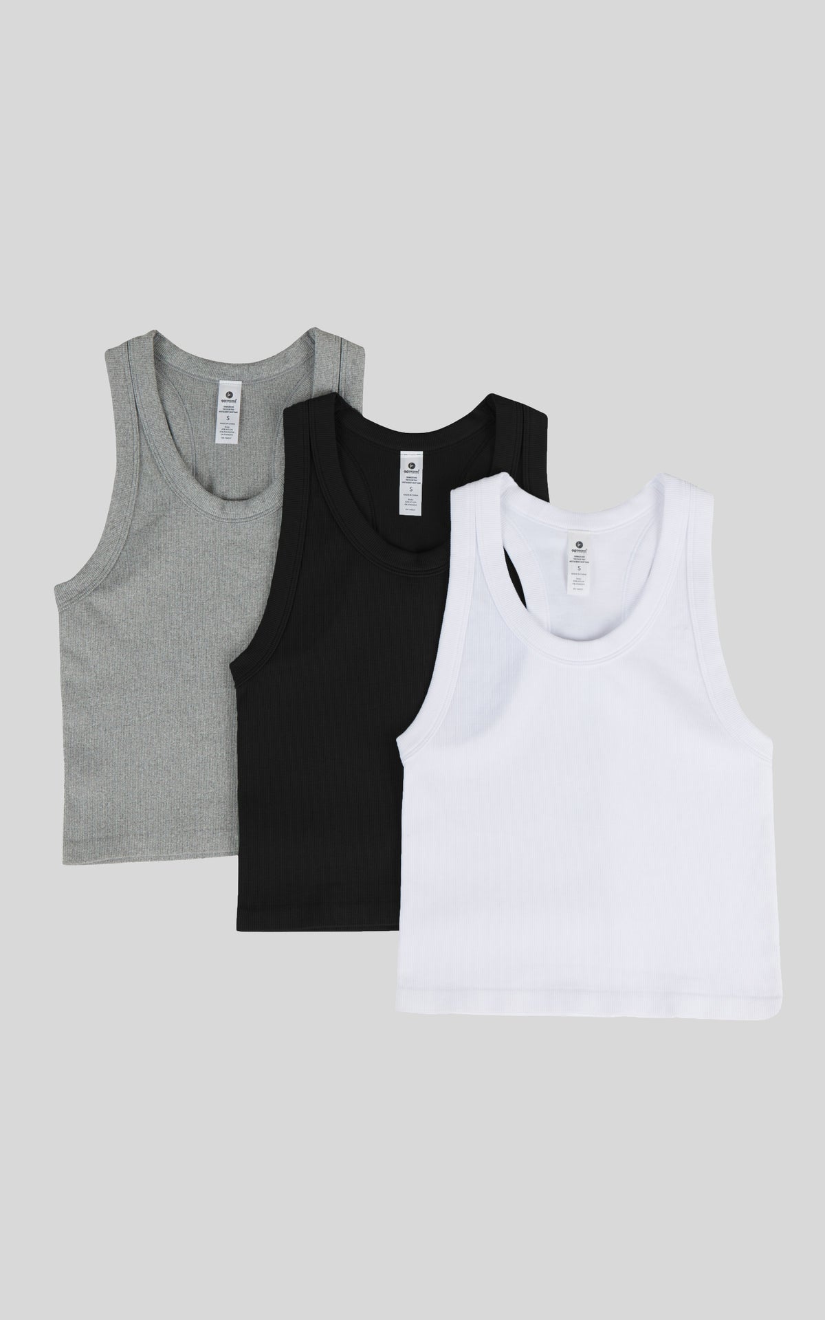 90 Degree by Reflex 3 PK Ribbed Racerback Tank
