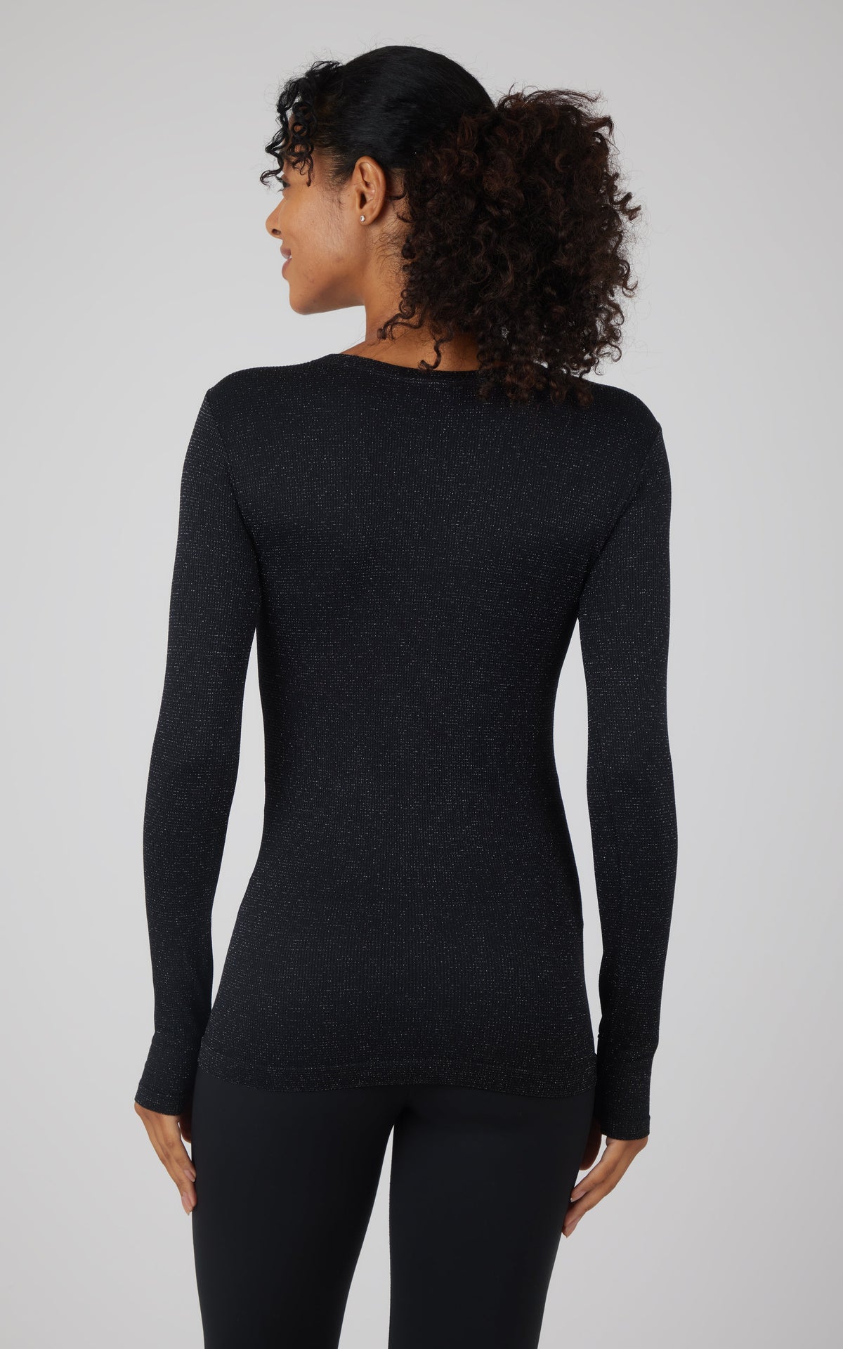 90 Degree by Reflex Lurex Seamless Long Sleeve Performance Shirt