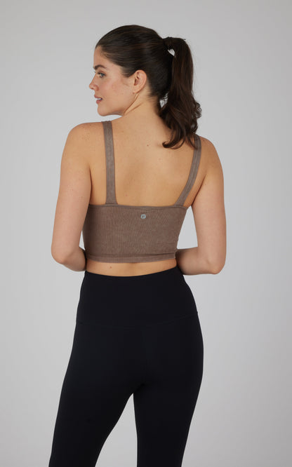 90 Degree by Reflex Stonewash 2 PK Scoop Neck Bralette Tank