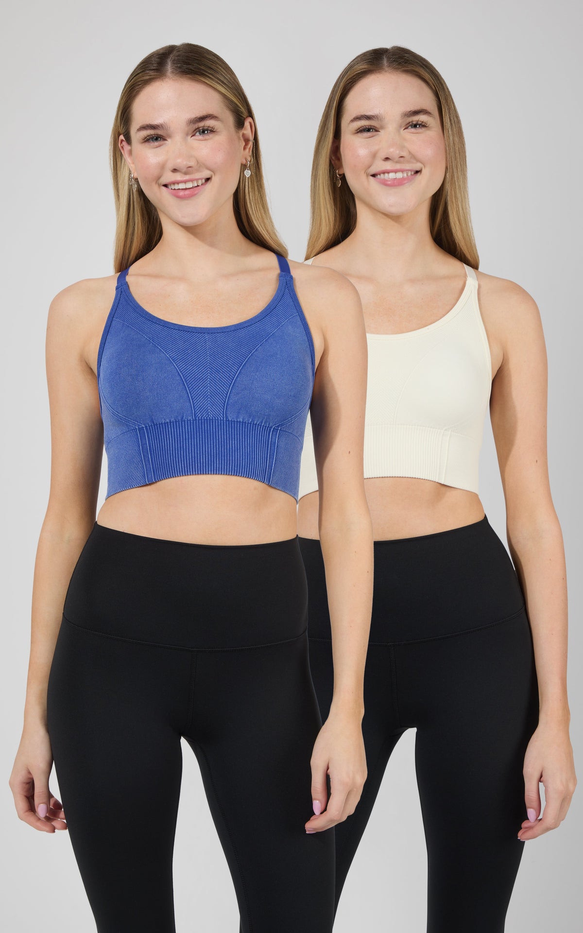 90 Degree by Reflex 2 PK Stone Washed Verta Textured Bra