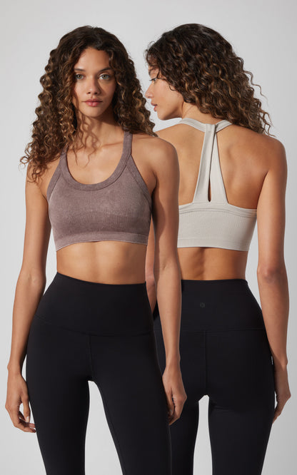 90 Degree by Reflex 2 PK Stone Washed Seamless Marvella Bra Tank