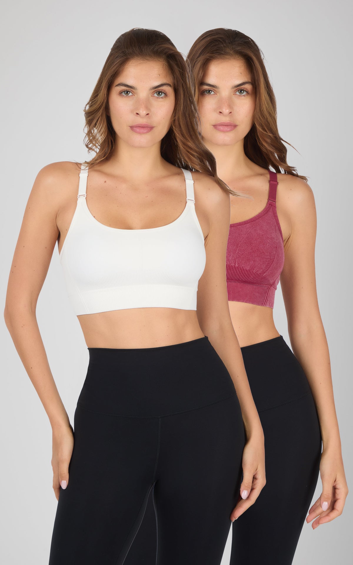 90 Degree by Reflex 2PK Stone Wash Seamless Ribbed Maelis Bra