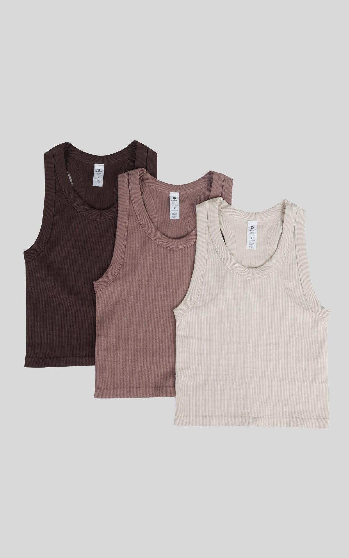 90 Degree by Reflex 3 PK Ribbed Racerback Tank