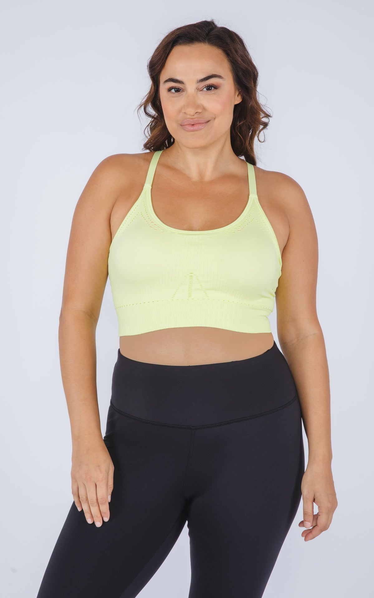 90 Degree by Reflex Plus Seamless Racerback Sports Bra with Keyhole