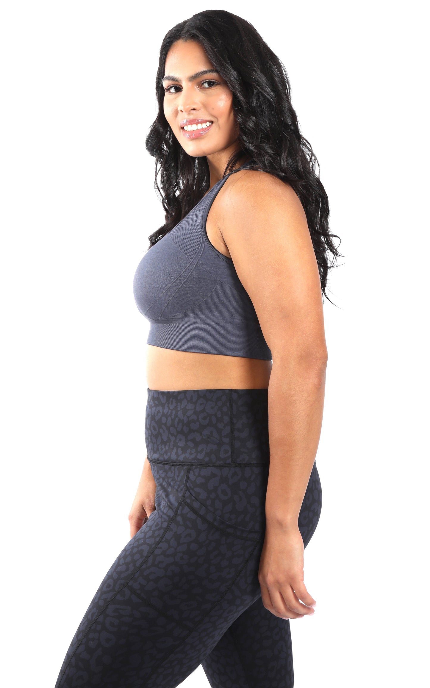 90 Degree by Reflex Plus Seamless Crisscross Back Sports Bra