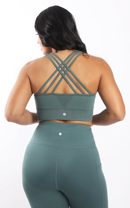 90 Degree by Reflex Plus Seamless Crisscross Back Sports Bra