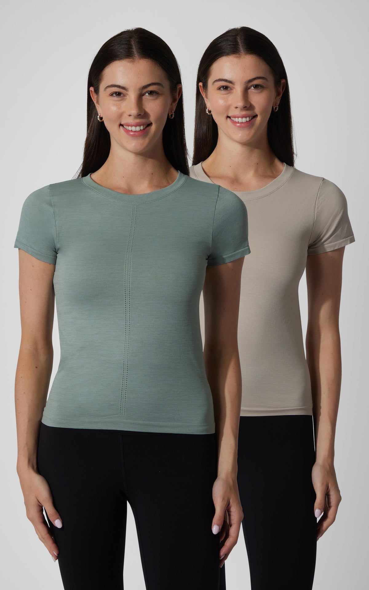 90 Degree by Reflex 2 PK Seamless Bridgett Short Sleeve Full Length Tee