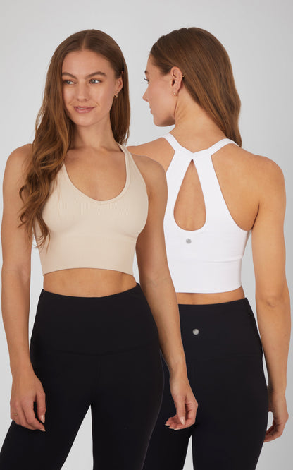 90 Degree by Reflex 2 PK Ribbed Bralette