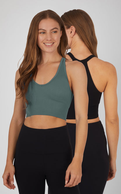 90 Degree by Reflex 2 PK Ribbed Bralette