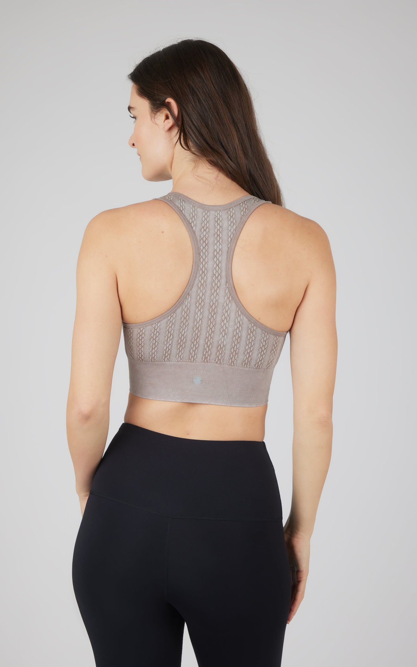 90 Degree by Reflex 2 PK Seamless Cable Knit Racerback Bra Top