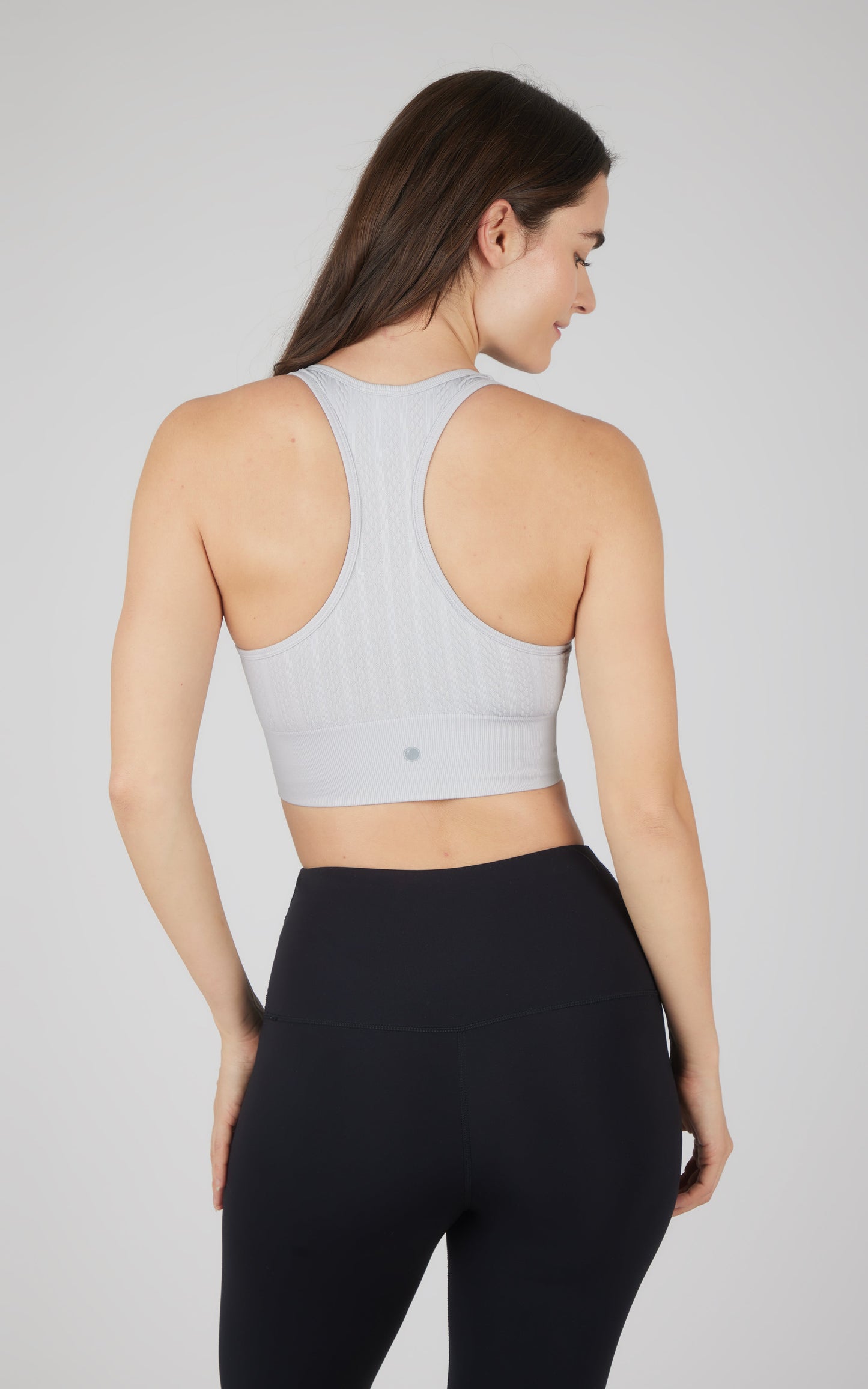 90 Degree by Reflex 2 PK Seamless Cable Knit Racerback Bra Top