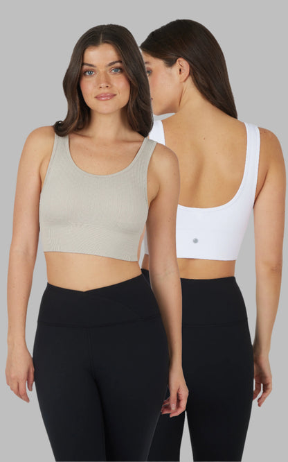 90 Degree by Reflex 2 PK Textured Seamless Scooped Neck Bra