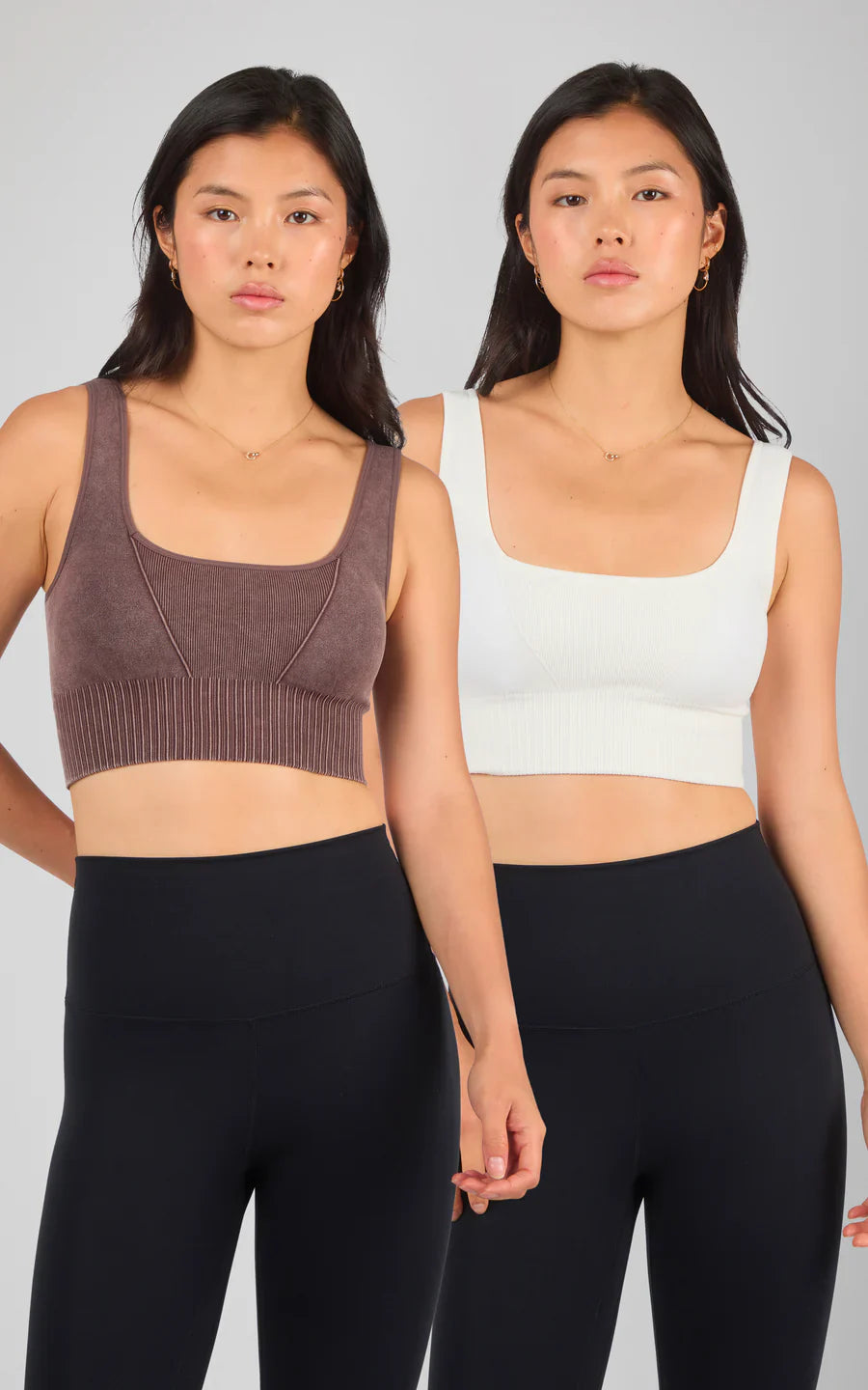 90 Degree by Reflex 2 PK Stonewash Seamless Bra Tank