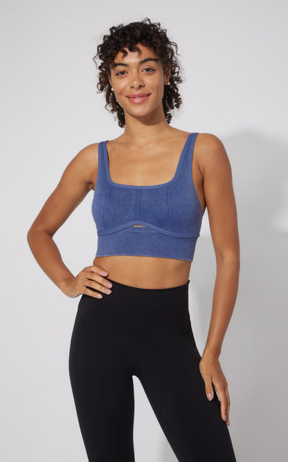 90 Degree by Reflex 2 PK Stonewash Ribbed Seamless Bra