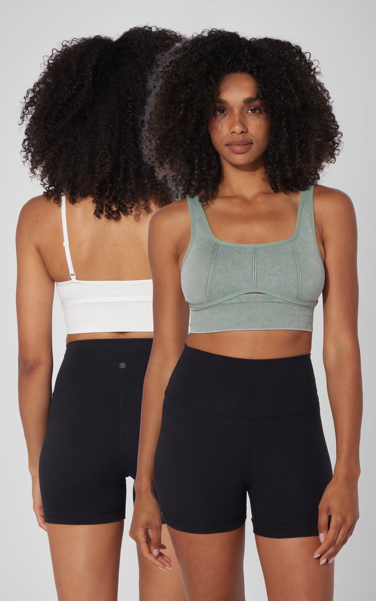 90 Degree by Reflex 2 PK Stonewash Ribbed Seamless Bra