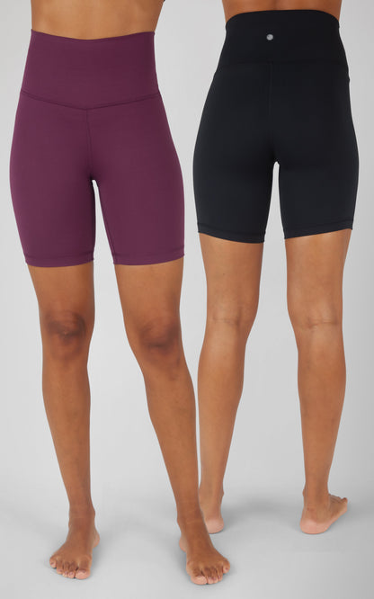 90 Degree by Reflex 2 PK Lux Super Hi Rise 7" Classic Biker Short