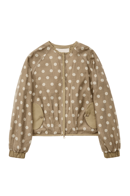 Fabio Voile Jacket in Cream and Mocha