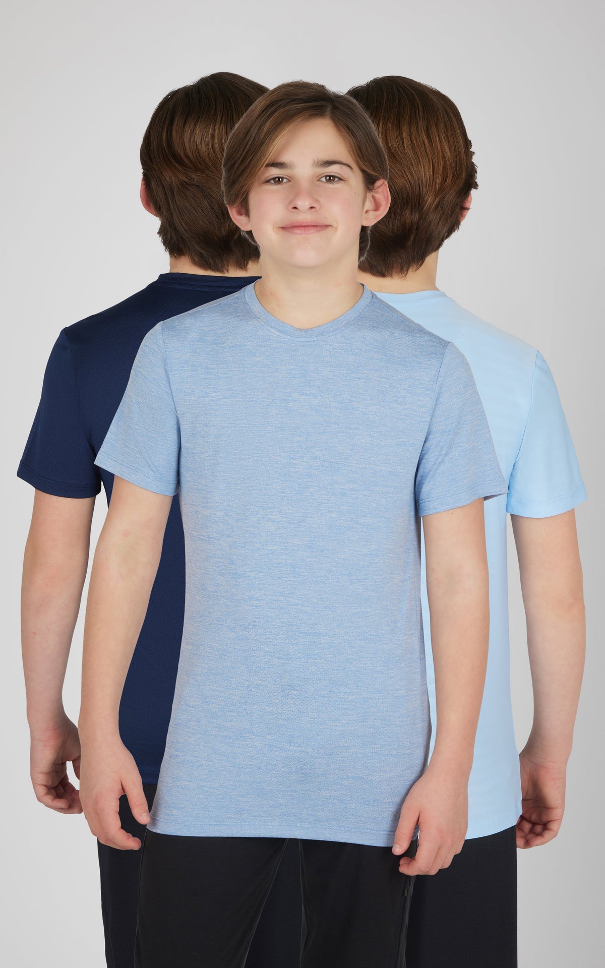 90 Degree by Reflex Boys 3 PK Mesh Performance Tee