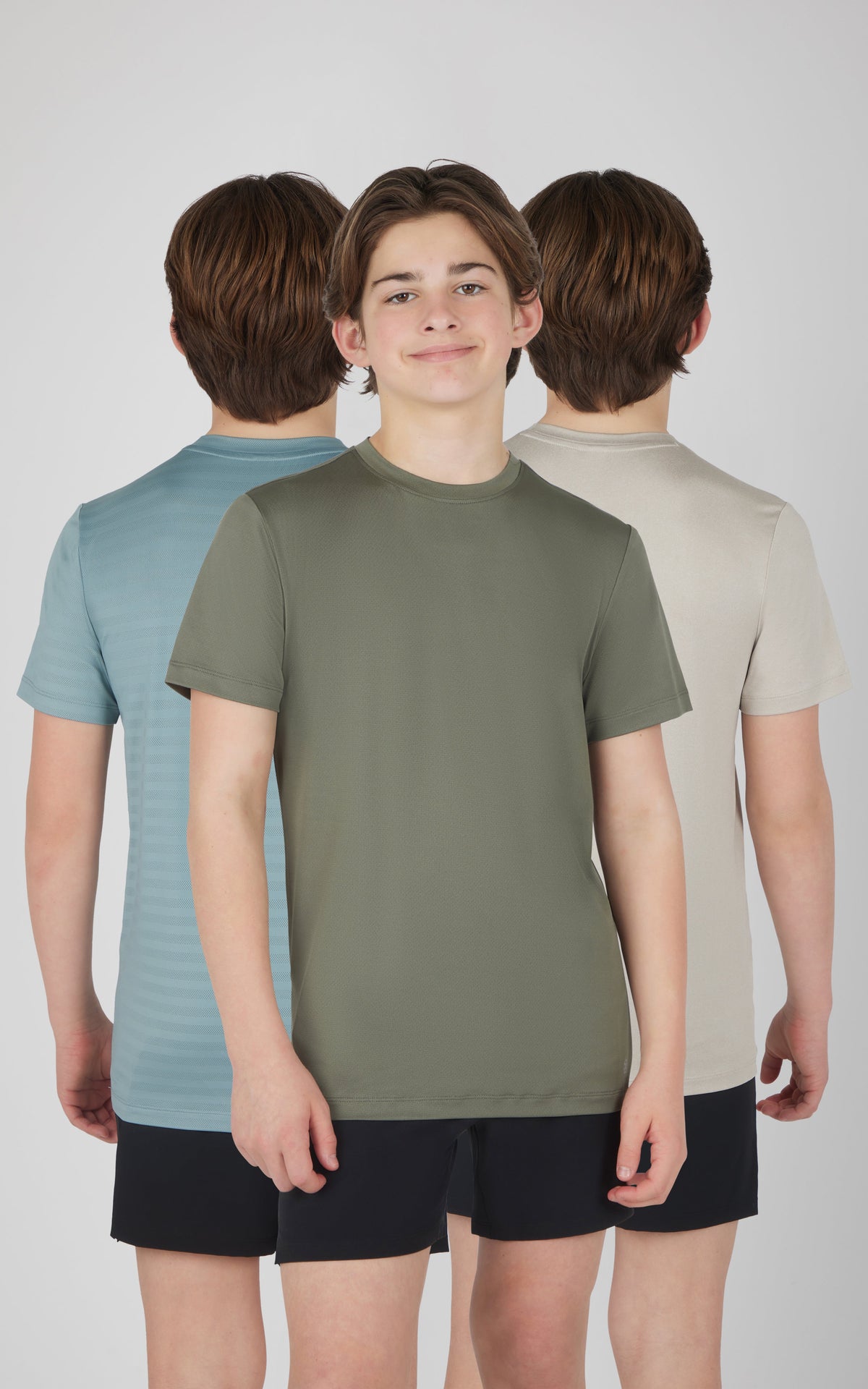 90 Degree by Reflex Boys 3 PK Mesh Performance Tee