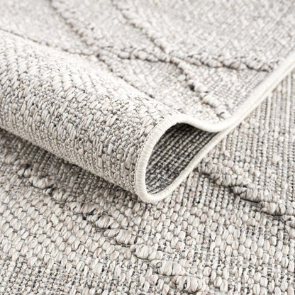 Baqer Bone & Taupe Textured Performance Outdoor Rug - Clearance