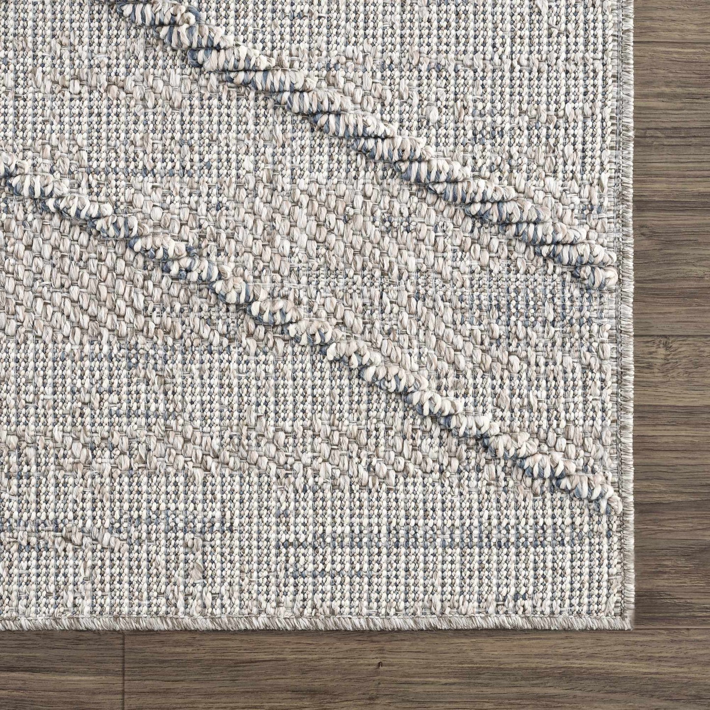 Baqer Taupe & Gray Textured Performance Outdoor Rug - Clearance