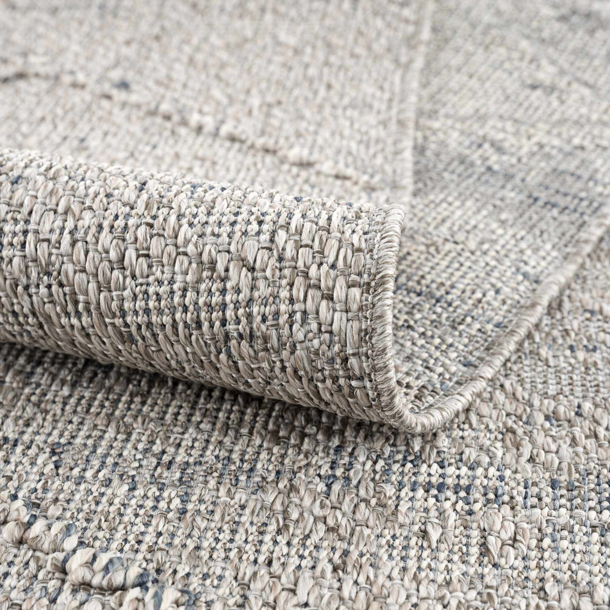 Baqer Taupe & Gray Textured Performance Outdoor Rug - Clearance