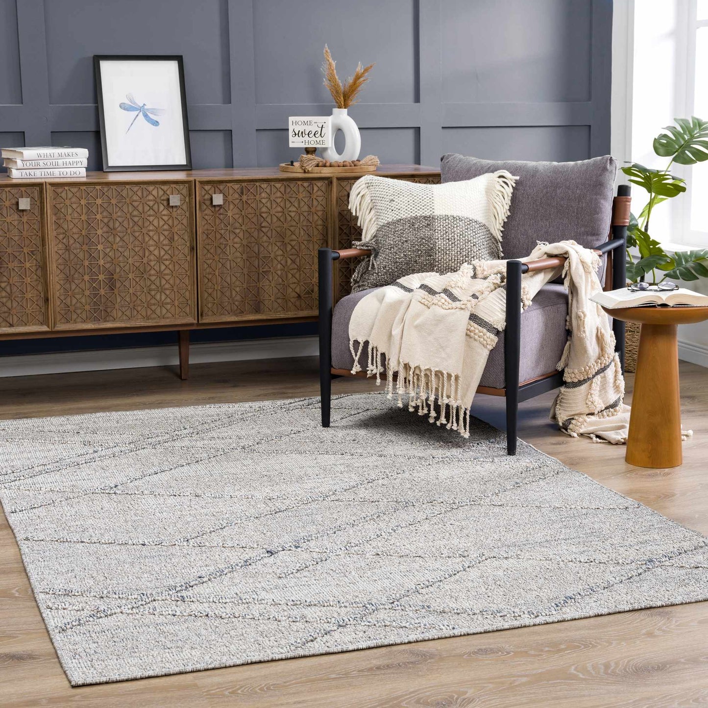 Baqer Taupe & Gray Textured Performance Outdoor Rug - Clearance