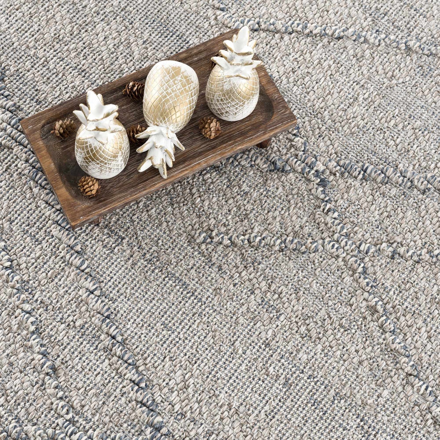 Baqer Taupe & Gray Textured Performance Outdoor Rug - Clearance