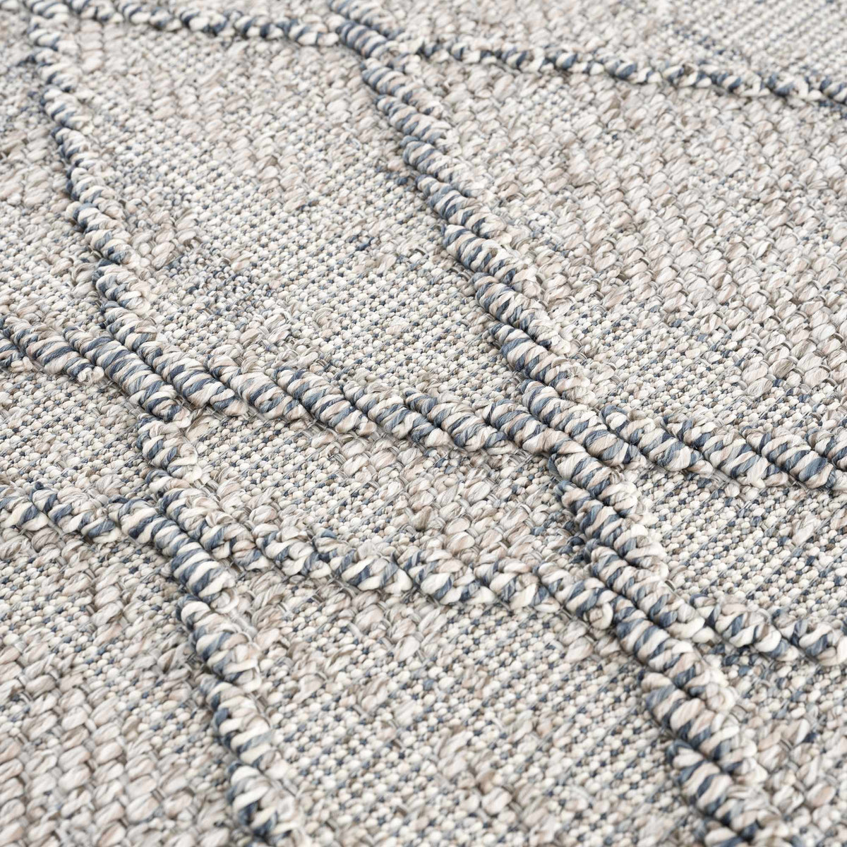 Baqer Taupe & Gray Textured Performance Outdoor Rug - Clearance